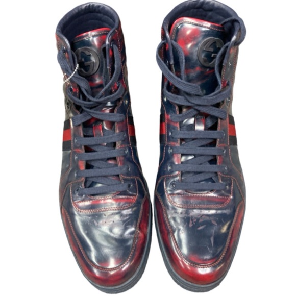 Gucci Other - Gucci Men's Navy and Red Sneakers